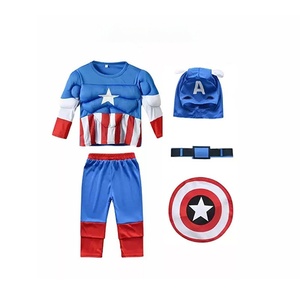 Costume de cosplay Spiderman, Captain America, <span class=keywords><strong>Batman</strong></span>, Superman pour <span class=keywords><strong>enfant</strong></span> – Tenue musclée pour Halloween, TV, film, scène et soirée dansante AL089W - Product Image 4