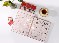 Boîte de calendrier de l'avent personnalisée vide, cadeau de luxe en carton pour le thé et le chocolat, vente en gros