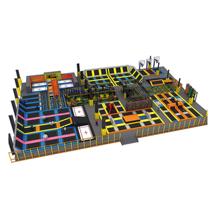 Parc de trampolines rectangulaire de grande taille pour intérieur et extérieur, avec fosse à mousse et zone de saut bungee fitness - Product Image 4