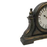 Design européen ancien Vintage Table bureau décoratif horloge manteau en bois
