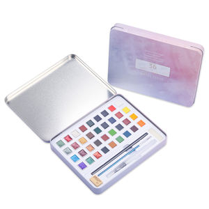 <span class=keywords><strong>Amazon</strong></span> Venta caliente agua sólida pintura pastel de 48 colores en <span class=keywords><strong>caja</strong></span> de lata - Product Image 6