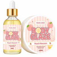 OEM ODM Parfum Naturel Premium Body Glaze Peach Macaron Set pour une Hydratation Profonde, Nourrissant et Hydratant pour le Soin du Corps Entier
