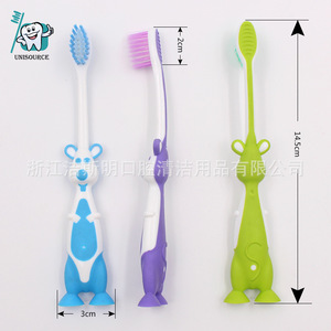 Cepillo de Dientes de Cerdas Suaves Hecho a Medida, con Doble Ventosa de Canguro, para Niños, de Doble Color, Manual, JSM247 - Product Image 5