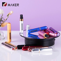 Atomiseur de voyage miniature portable, flacon de parfum rechargeable créatif en aluminium électroplaqué et verre, plusieurs tailles