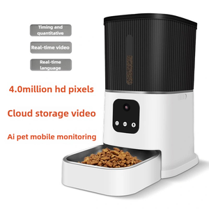 Alimentador automático inteligente para mascotas de 6L, cuencos dobles, dispensador de acero translúcido, comida para gatos, perros, comida para perros, alimentador inteligente - Product Image 5