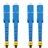 Supplier Grosir Kabel Fiber Optik 1Core SM G657A SC/UPC SC/UPC Konektor Biru-Biru  Kabel Drop FTTH Patch Cord Fiber Optik