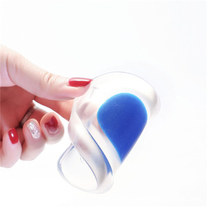 Factory Customized Good Elasticity Silicon <b>Height</b> <b>Insoles</b> Absorption and Pressure Reduction Silicone Heel Pad - Product Image 4