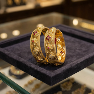 PADMAWATI Indian Traditional Luxury Tungsten Gold Plated High Quality Multi Color Bangles Set for Women's Bridal <b>Wedding</b> Gift - Product Image 3