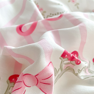 Drap housse personnalisé en gros d'usine 100% coton imprimé couvre-lit simple avec protège-matelas à haute conception de bande élastique - Product Image 4
