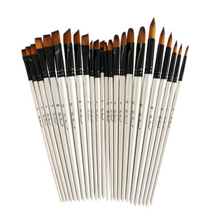 Nouvel ensemble de peinture à la gouache et à l'huile de 6 couleurs avec pinceaux en nylon multi-spécifications personnalisés - Product Image 1