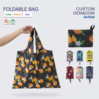 Tas Belanja Lipat Ramah Lingkungan Ukuran Besar, Tahan Lama, Dapat Digunakan Kembali, Tas Belanja Portabel, Tas Tangan Tugas Berat untuk Penggunaan di Supermarket
