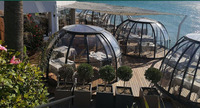 Tente dôme géodésique de glamping préfabriquée et étanche pour l'extérieur Igloo en verre PC de style maison à bulles à vendre