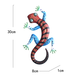 Conjunto de 5 Metal Gecko pared decoración arte Animal arte escultura colgar interior al aire libre para la casa - Product Image 3