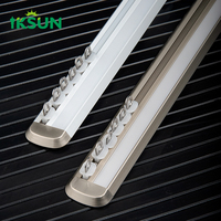 IKSUN approvisionnement d'usine accessoires de tringle à rideau robustes Rail de rideau en aluminium piste de poteau de scène piste de rideau d'hôtel