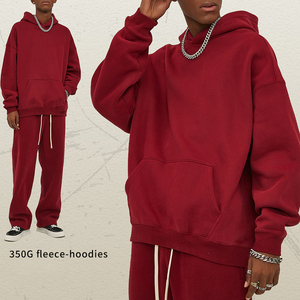 <span class=keywords><strong>Custom</strong></span> 360Gsm Fleece Plus Size Heren Hoodie 100% Polyester Gewassen Anti-Krimp Milieuvriendelijk Ademend Loszittend Zakontwerp - Product Image 2