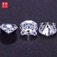 Vente en gros de pierres précieuses en zircone cubique synthétique de qualité AAAAA en forme de tête de chat, 8,5*10 mm (créées en laboratoire) pour la fabrication de bijoux