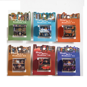 Libreria incantata serie lettura manuale paesaggio decorazione 1 rotolo anello adesivo adesivo da parete per animali domestici - Product Image 5