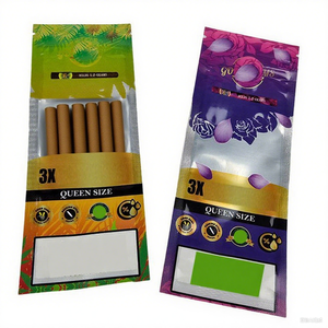 Werkseitig bedruckte Druckverschluss-Tabak-Zigaretten verpackung Dreiseitiger Siegel beutel Kunststoff-Aluminium folie Mylar-Tasche mit Fenster - Product Image 2