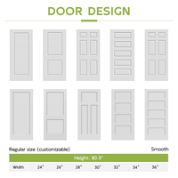 Puerta Interior Clásica de MDF con Núcleo Hueco, Imprimada en Blanco, para Casa Moderna, Dormitorio, Sala de Estar, Apartamento, Puerta Moldeada