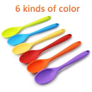 LA Wholesale Long Handled <b>Silicone</b> Kitchen <b>Utensils</b> Accessories Spoon <b>Set</b> Tableware Cooking Tool Soup - Product Image 4