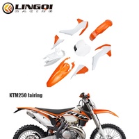 LING QI Moto Dirt Bike PP Carénage Kits complets et capot de protection d'aile pour KT250 KT 250