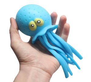 Mùa hè bãi biển theo chủ đề bên ủng hộ hồ bơi trò chơi bóng nước cao su phim hoạt hình căng thẳng bạch tuộc màu xanh màu hồng màu vàng màu xanh lá cây - Product Image 2