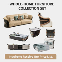 1+2+3 Sofa-Set Möbel Modulares Ecksofa-Set Sofa für Wohnzimmer Clubhaus Italienisches Massivholz Anpassbares Design