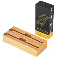 Bamboo Cling Wrap Dispenser with Cutter