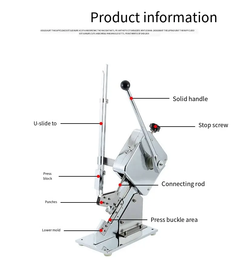 Mobotech Customized Manual Ham Sausage Buckling Machine Packaging Sealing U-shaped Punching Machine for Sale