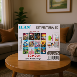 Kit Pittura Diamante 5D Ilan 30x40cm con Stampe Miste per Tessuti Domestici - Product Image 3