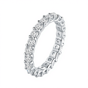 Anillos de Compromiso y Boda Modernos de Plata de Ley 925 con Baño de Rodio/Oro para Mujer, Venta al Por Mayor - Product Image 4