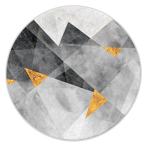 Tapis rond moderne en velours cristal, motif géométrique, résistant aux taches, grand tapis de sol pour salon, décoration intérieure - Product Image 4