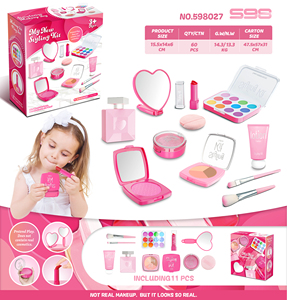 Ensemble de <span class=keywords><strong>maquillage</strong></span> réaliste pour filles virales sur TikTok - Modèles de <span class=keywords><strong>maquillage</strong></span> en plastique sûrs et non toxiques - Jouet interactif pour parents et enfants - Product Image 1