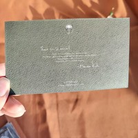 Cartes de remerciement personnalisées en papier texturé coton - Cartes d'insertion imprimées de luxe pour boutiques et marques de cadeaux