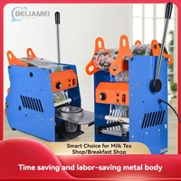 Machine de scellage commerciale manuelle à petite presse pour gobelets en plastique, thé au lait, bubble tea, scelleuse de gobelets manuelle