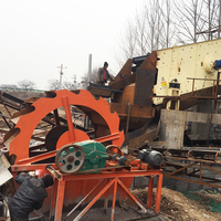 Rivière sable gravier lavage criblage usine roue seau sable déshydratation laveuse sable minier machine à laver équipement