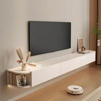 Support de console TV flottant blanc moderne armoire murale en bois personnalisable nouveau design à la mode pour le salon
