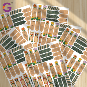 Marcadores Adhesivos de Papel Kraft con Corte Personalizado para Diarios y Lectores de Libros, Calcomanías con Numeración de Páginas Escribibles - Product Image 1