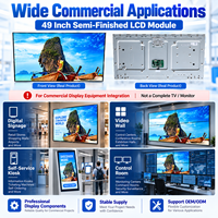 Module d'affichage LCD TFT LD490EUN-UHB1 49 pouces, dalle LCD 1920x1080 FHD IPS LVDS 51 broches semi-finie pour projets commerciaux