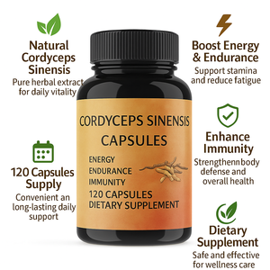 YXD OEM ODM Vegan Bulk Cordyceps Sinensis <span class=keywords><strong>capsule</strong></span> migliorare l'immunità integratori alimentari per gli adulti non per i bambini 30 - Product Image 2