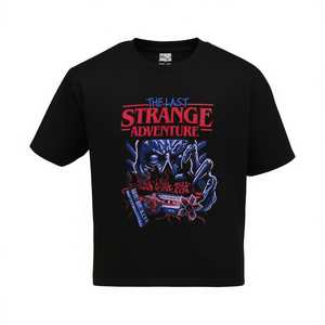 T-shirt The Last Strange Adventure con grafica nera, abbigliamento casual da uomo - Product Image 2