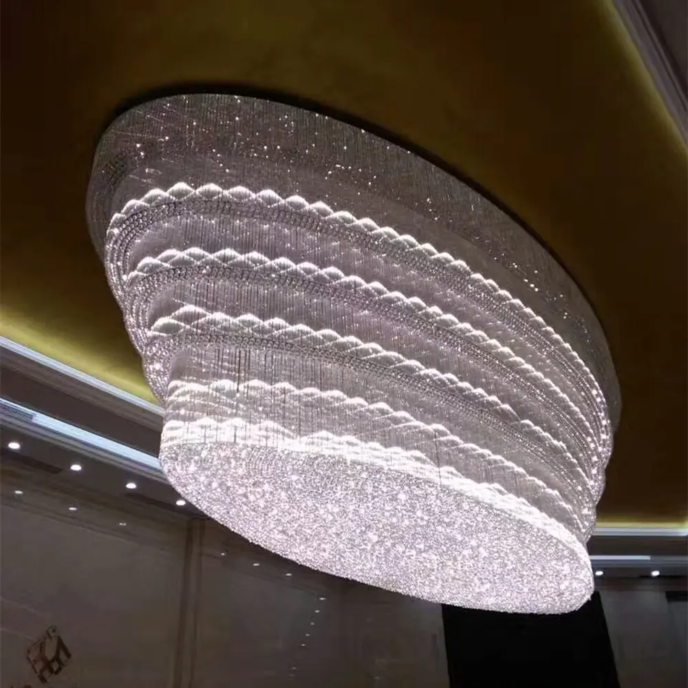 Plafond Kristal Licht Led Kroonluchter K9 Kristallen Verlichting Lamp Inbouw Design Hotel Kroonluchter