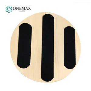 ONEMAX Pilates Rotational Disc Wood Twist Board Waist Twisting Disc Rotator Discs