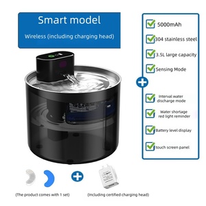 Fuente de agua <span class=keywords><strong>para</strong></span> <span class=keywords><strong>gatos</strong></span> sin bomba Diseño de carga inalámbrica Sin bomba <span class=keywords><strong>Bebedero</strong></span> de mascotas circulante automático seguro <span class=keywords><strong>para</strong></span> <span class=keywords><strong>gatos</strong></span> - Product Image 6