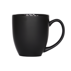 Mug à café en céramique EffiPrint personnalisé noir mat thermorésistant, impression à la demande, avec votre logo, design, photo ou motif - Product Image 1