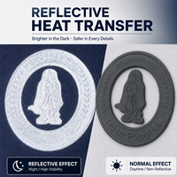 Autocollants thermocollants personnalisés, patchs transférables, LOGO pour vêtements, impression par transfert DTF réfléchissant