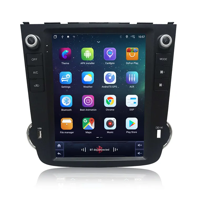 Tesla phong cách autoradio GPS navigation Carplay stereo đa phương tiện đài phát thanh xe máy nghe nhạc Android Màn hình cảm ứng cho Honda CRV 2006 ~ 2012