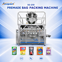 Machine de remplissage et de scellage automatique horizontale pour sachets préformés DOYPACK pour poudre, liquide, granulés, boissons