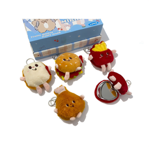 พวงกุญแจตุ๊กตามิโกะ 9 ซม. ซีรีส์ฮัมบูร์ก กระจกกลมขนาดใหญ่ การ์ตูนนุ่มนิ่ม สำหรับเด็กและเด็กผู้หญิง - Product Image 2