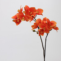 Vente en gros 8 têtes petite taille papillon orchidée vraie touche fleur artificielle pour la décoration de la maison